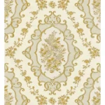Italian Wall Covering, size 10m x 0.73m, Creamy with Gold, Model 27013