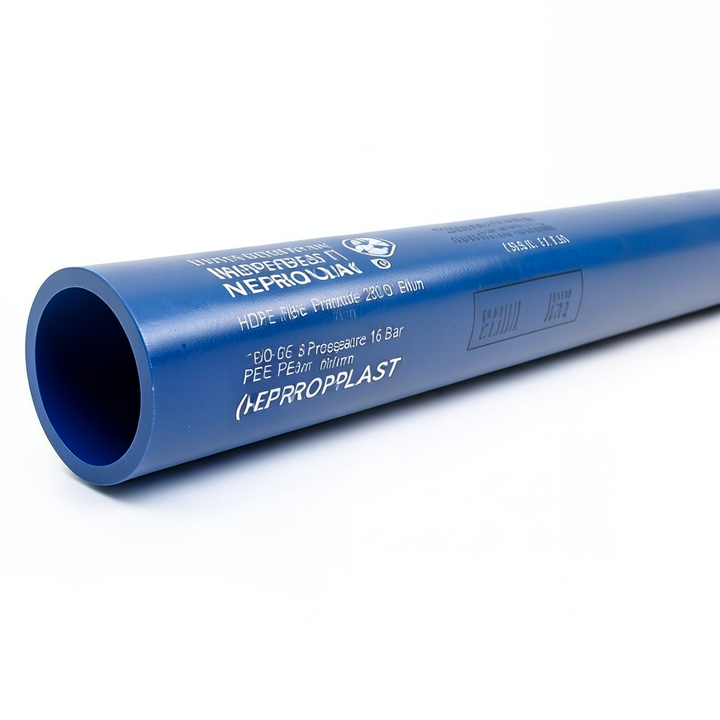 HDPE Pipes PE 80 Pressure 16 Bar Outside Diameter 280 mm Thickness 31.3 mm Blue | NEPROPLAST