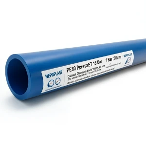 HDPE Pipes PE 80 Pressure 16 Bar Outside Diameter 280 mm Thickness 31.3 mm Blue | NEPROPLAST