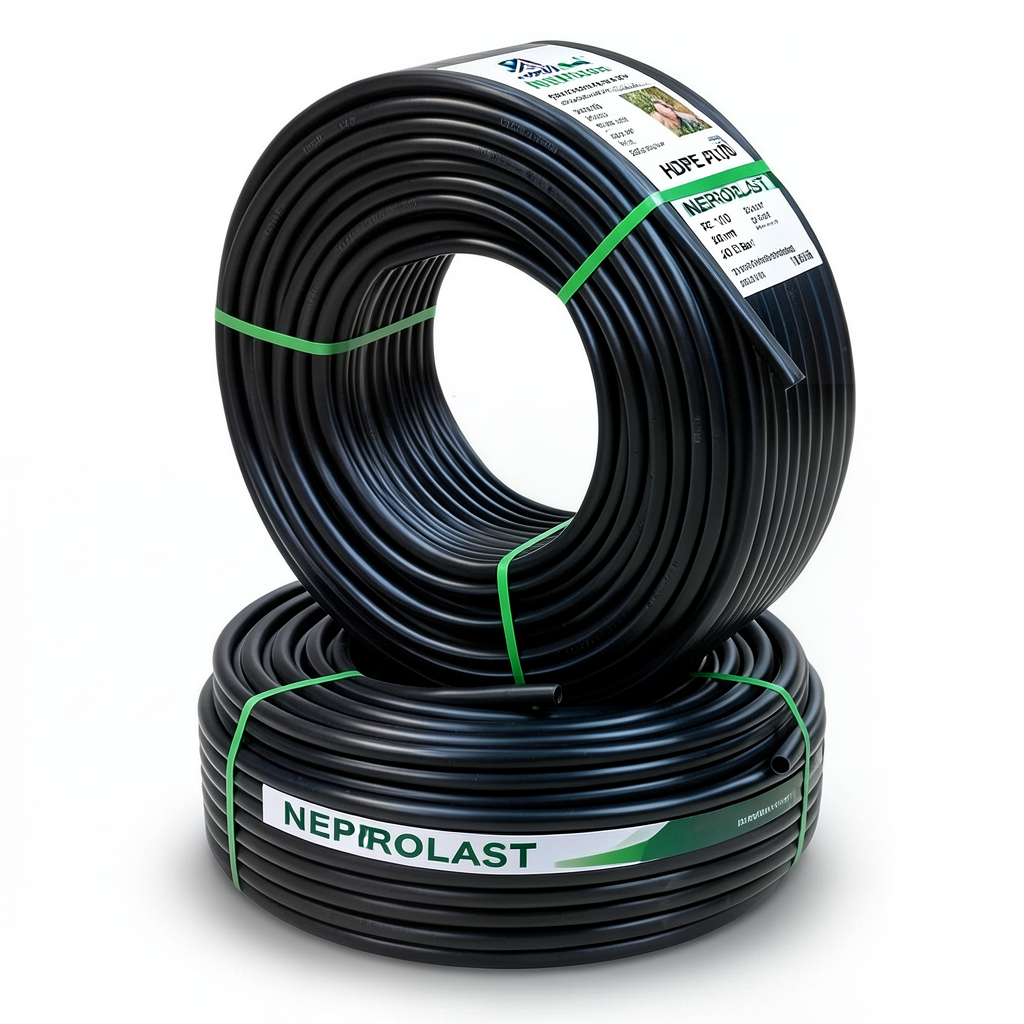 أنابيب HDPE PE 100 ضغط 20 بار قطر 40 مم سمك 4.5 مم لون أسود | نيبروبلاست