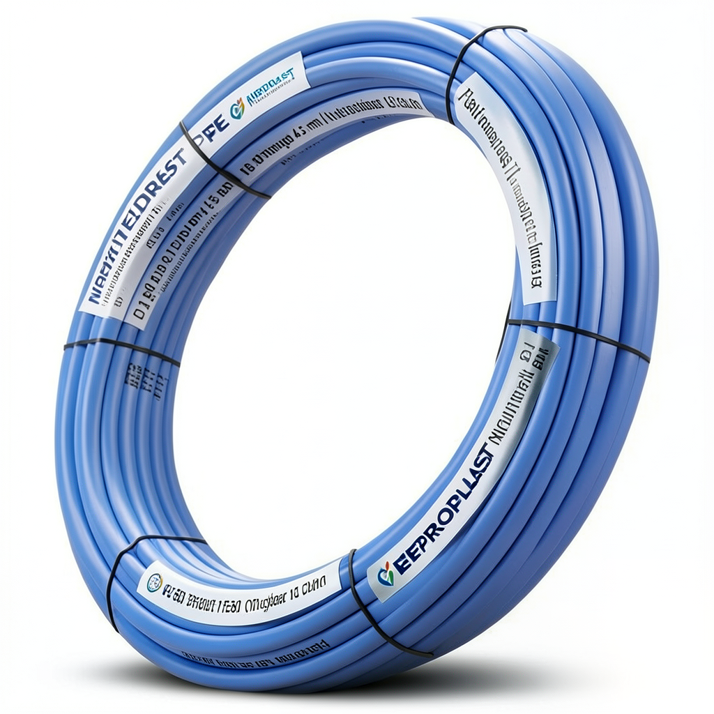 Neproplast HDPE Pipes PE 80 Pressure 16 Bar OD 40 mm Thickness 4.5 mm Blue | NEPROPLAST