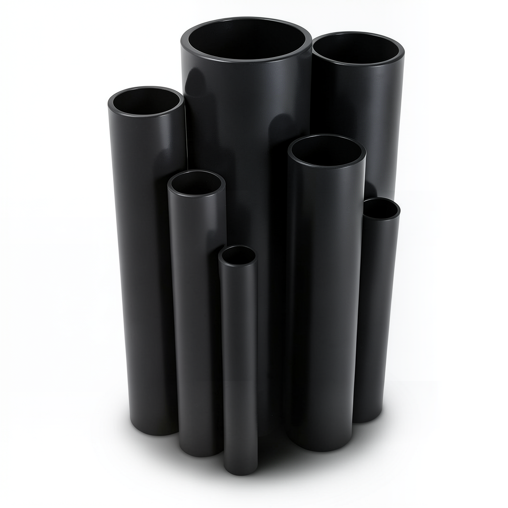 مواسير UPVC ضغط 6 بار قطر خارجي 400 مم سمك 11.7 مم لون اسود