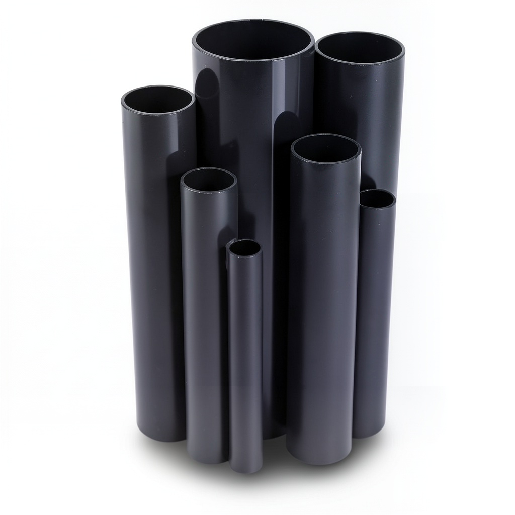 مواسير UPVC ضغط 16 بار قطر خارجي 400 مم سمك 29.7 مم لون اسود