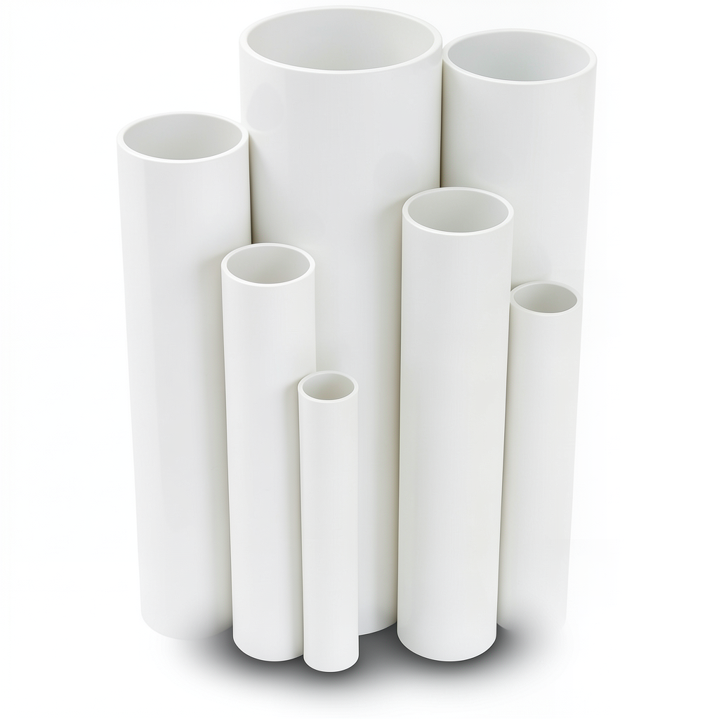 مواسير UPVC ضغط اسمي 2.5 بار قطر خارجي 450 مم سمك 3.6 مم لون أبيض
