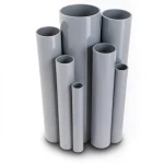 مواسير UPVC ضغط اسمي 2.5 بار قطر خارجي 450 مم سمك 3.6 مم لون رمادي