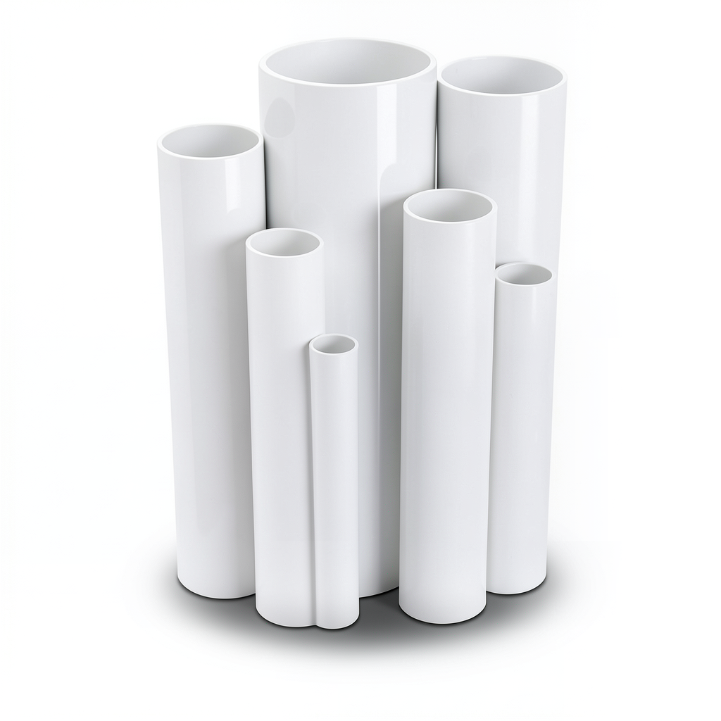 مواسير UPVC جدول 40 مقاس 6 إنش سمك 7.1 مم لون أبيض