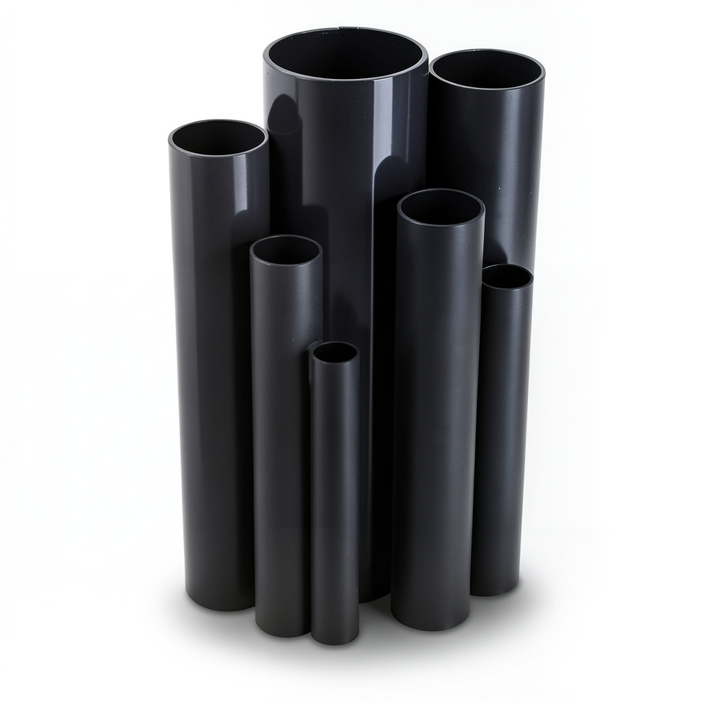 مواسير UPVC ضغط 6 بار قطر خارجي 400 مم سمك 11.7 مم لون اسود
