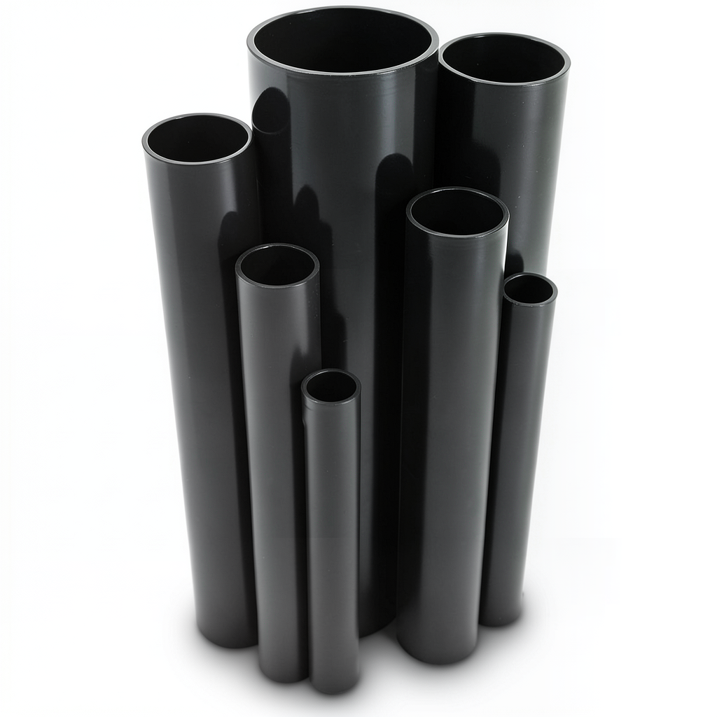 UPVC Pipes Nominal Pressure 10 Bar Outside Diameter 400 mm Thickness 19.1 mm Black
