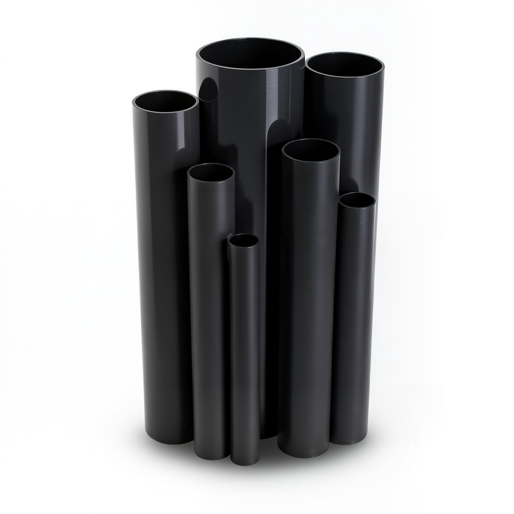 مواسير UPVC ضغط 16 بار قطر خارجي 400 مم سمك 29.7 مم لون اسود