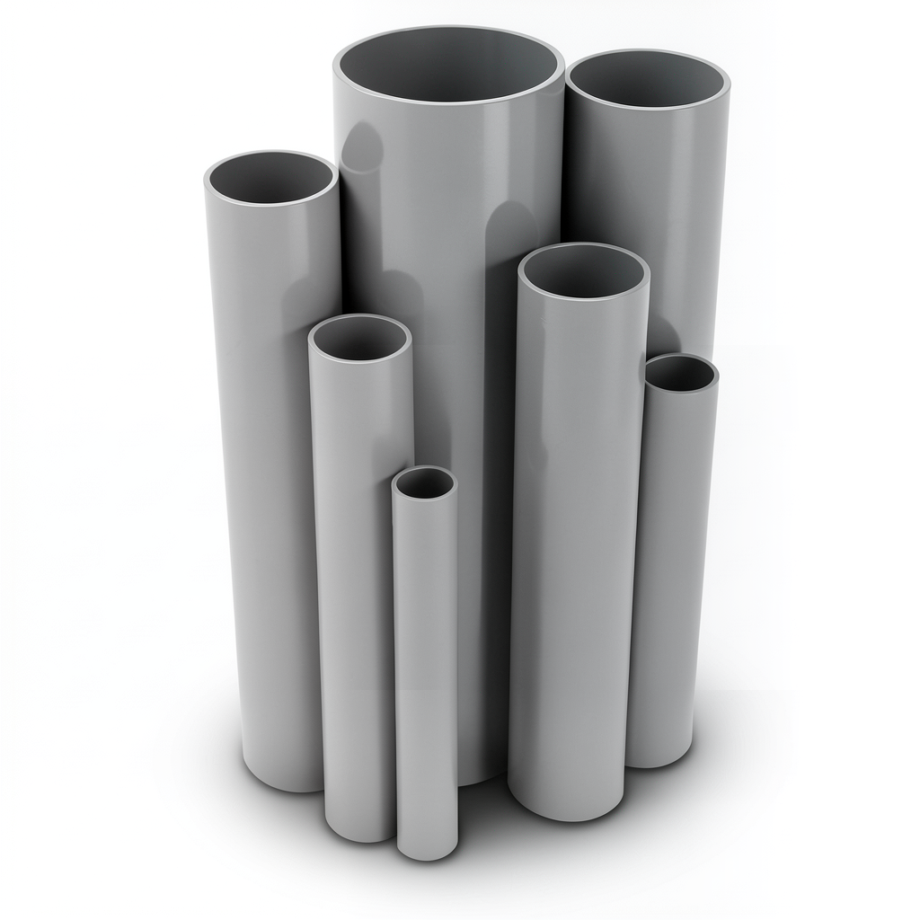 UPVC Pipes Pressure 4 Bar Outside Diameter 450 mm Thickness 8.9 mm Gray