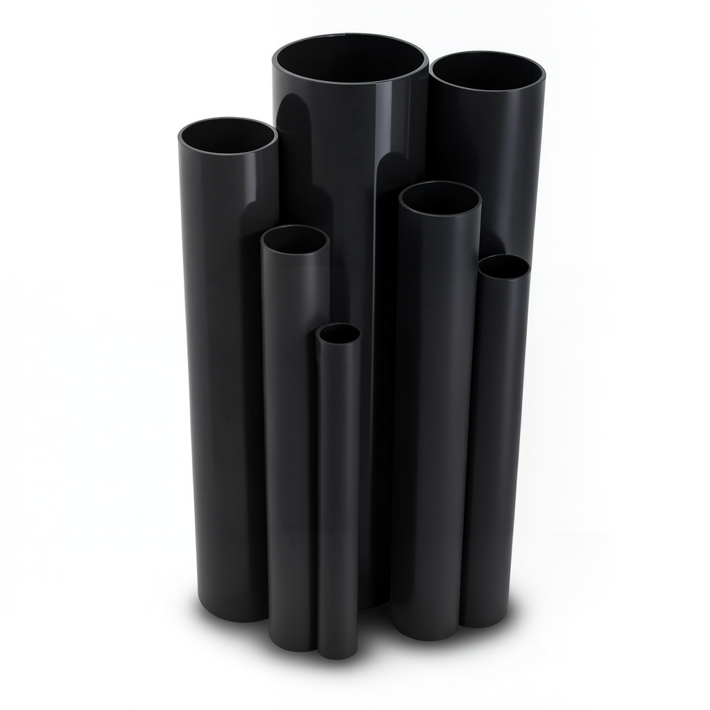 مواسير UPVC ضغط 6 بار قطر خارجي 450 مم سمك 13.2 مم لون اسود