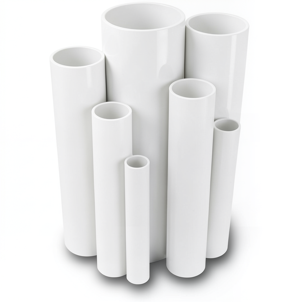 مواسير UPVC ضغط اسمي 6 بار قطر خارجي 400 مم سمك 11.7 مم لون أبيض