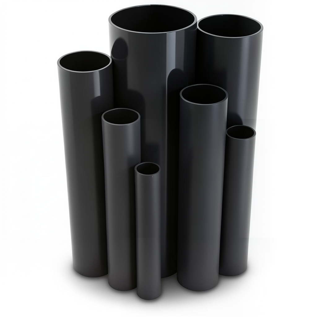 UPVC Pipes Nominal Pressure 6 Bar Outside Diameter 400 mm Thickness 11.7 mm Black