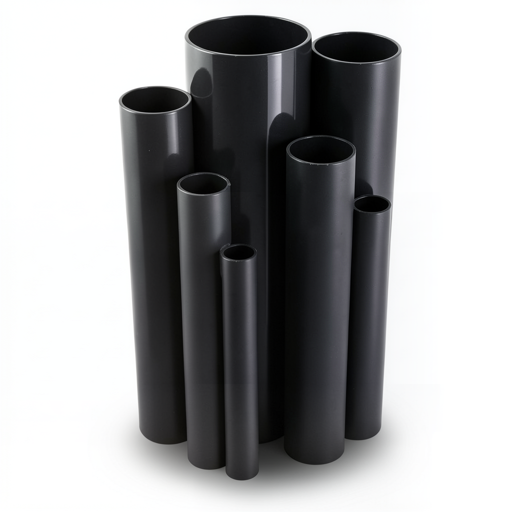 UPVC Pipes Nominal Pressure 10 Bar Outside Diameter 400 mm Thickness 19.1 mm Black