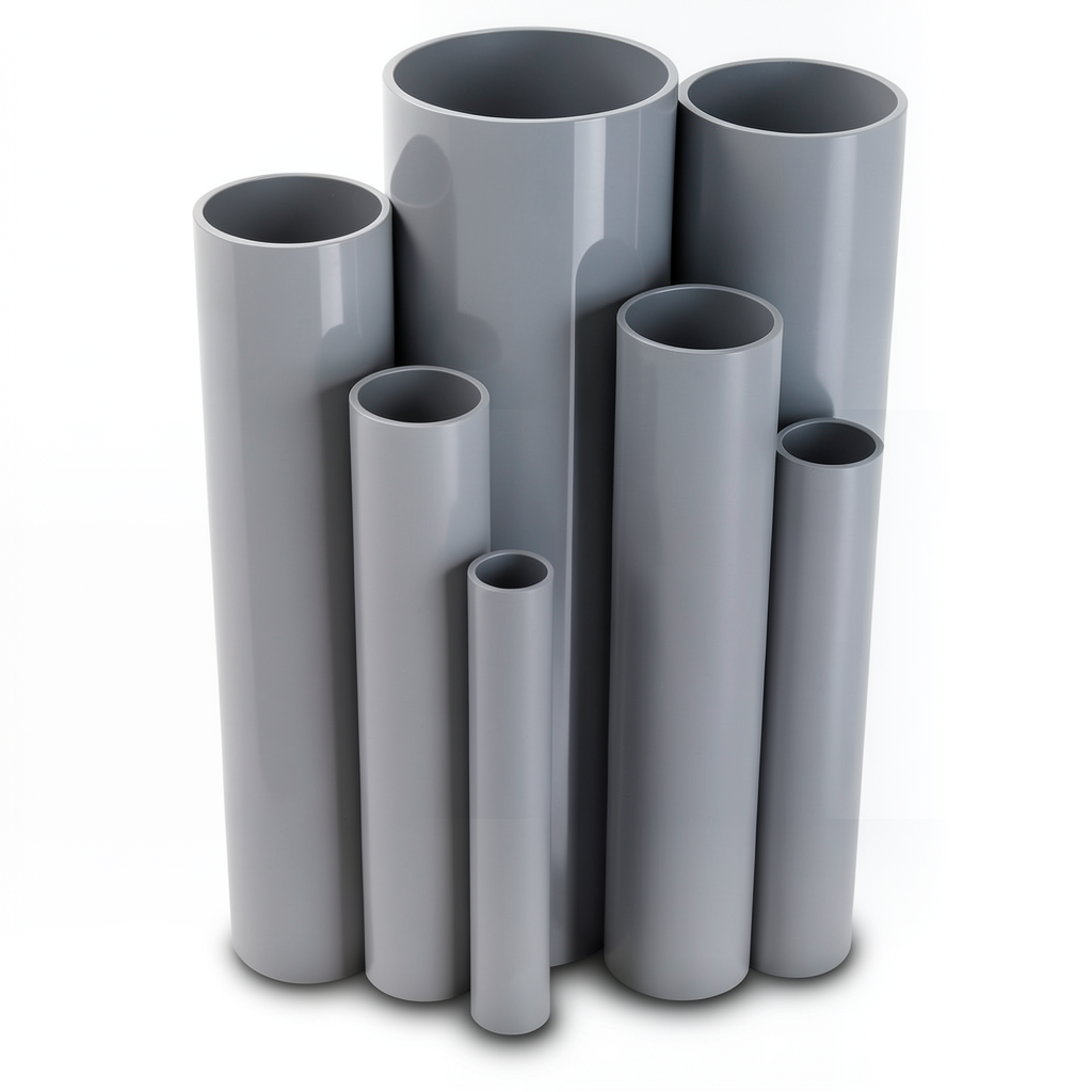 UPVC Pipes 16 Bar Nominal Pressure 400 mm OD 29.7 mm Thickness Gray
