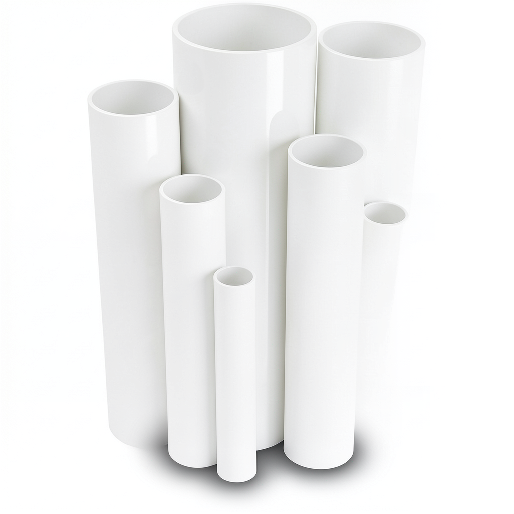 مواسير UPVC ضغط اسمي 2.5 بار قطر خارجي 450 مم سمك 3.6 مم لون أبيض