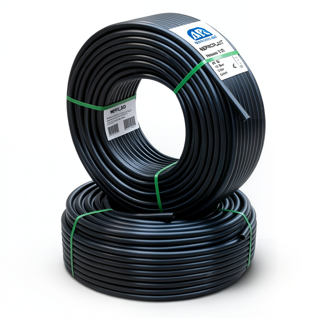 HDPE Pipes PE 80 Pressure 16 Bar Outside Diameter 63 mm Thickness 7.1 mm Black | NEPROPLAST