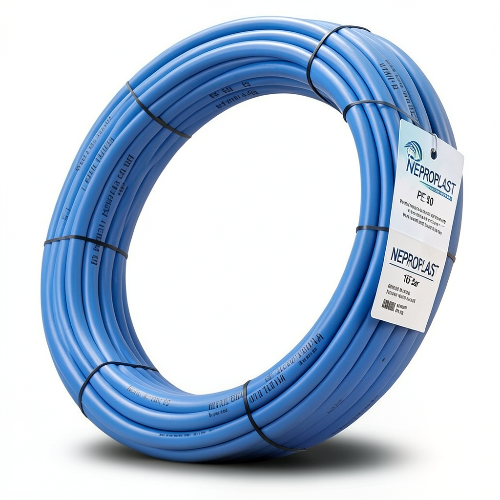 HDPE Pipes PE 80 Pressure 16 Bar 16 mm OD Thickness 1.8 mm Blue | NEPROPLAST