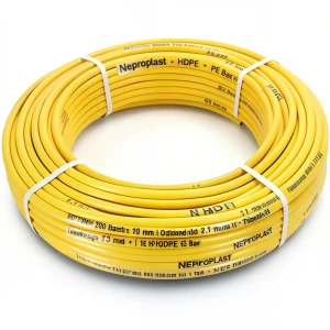 أنابيب HDPE نيبروبلاست PE 100 ضغط 20 بار قطر خارجي 63 مم سمك 7.1 مم لون أصفر | نيبروبلاست