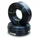 أنابيب HDPE نيبروبلاست PE 80 ضغط 12.5 بار قطر خارجي 50 مم سمك 4.6 مم لون اسود