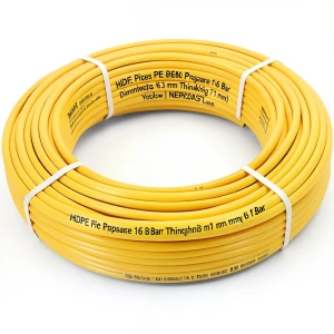 HDPE Pipes PE 80 Pressure 16 Bar Diameter 63 mm Thickness 7.1 mm Yellow | NEPROPLAST