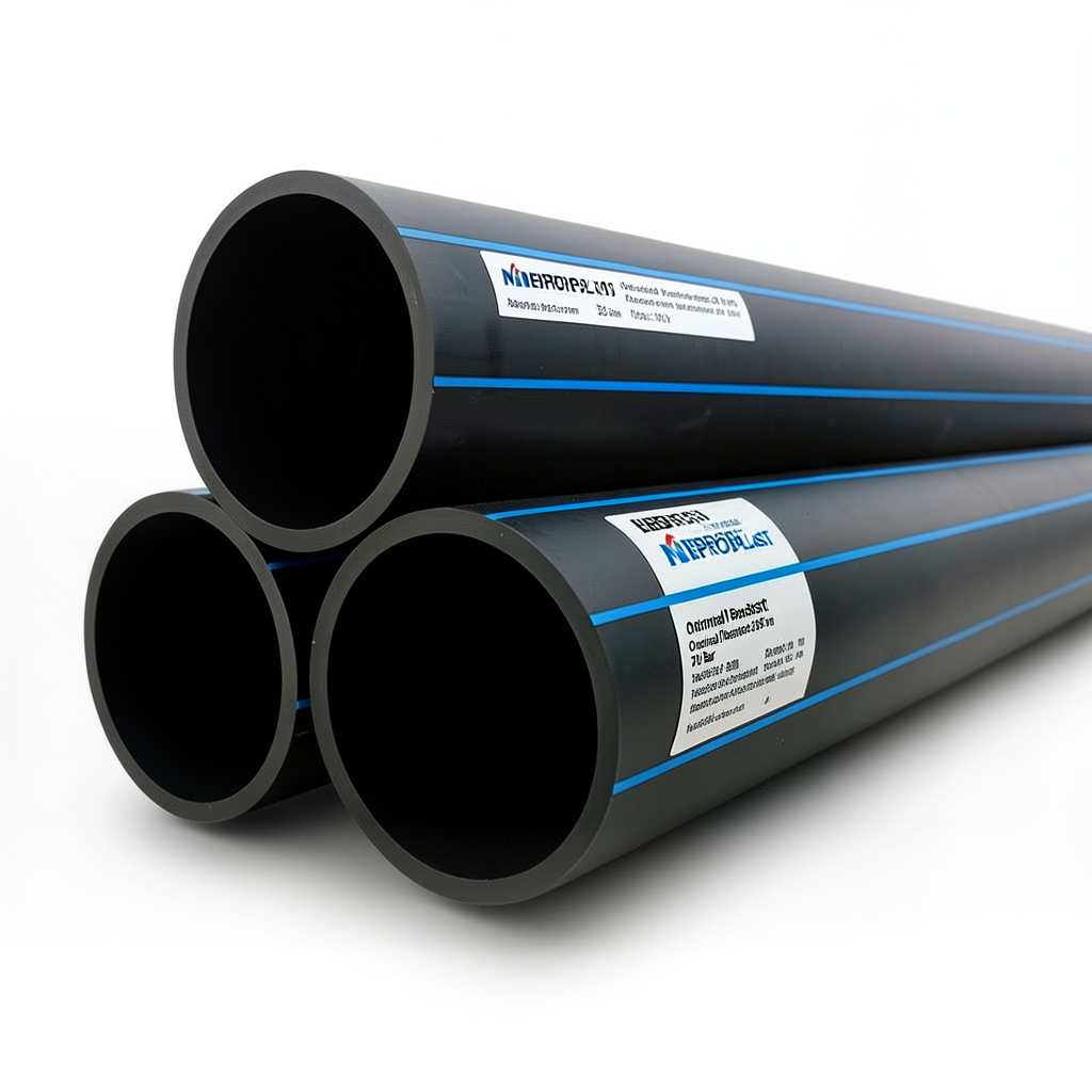 HDPE Pipes PE 100 Nominal Pressure 20 Bar Outside Diameter 355 mm Thickness 39.7 mm Black | NEPROPLAST