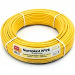 أنابيب HDPE نيبروبلاست PE 80 ضغط 12.5 بار قطر خارجي 125 مم سمك 11.4 مم لون أصفر 