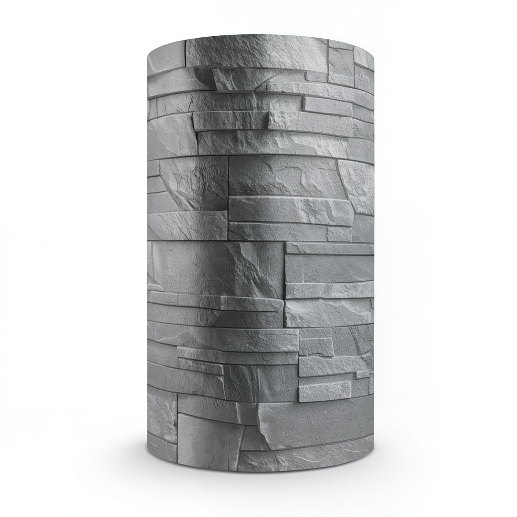 Stone Wall Decoration 10m x 0.53m Gray Color, Model 475029