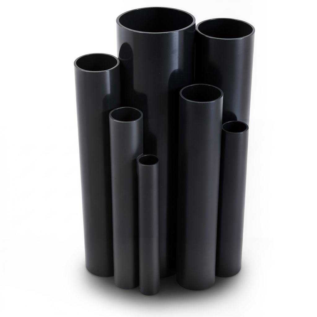 UPVC Pipes Schedule 40 Size 4 Inch Thickness 6 mm Black