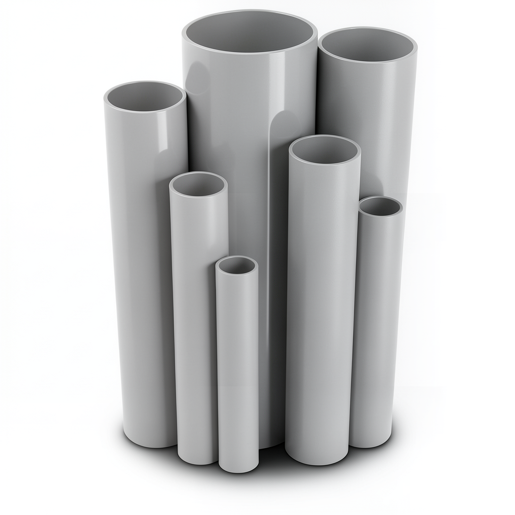 UPVC Pipes Schedule 40 Size 6 Inch Thickness 7.1 mm Gray