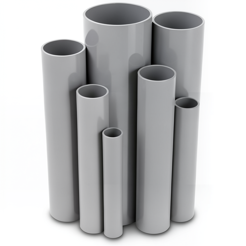 UPVC Pipes Schedule 80 Size 3 inch Thickness 7.6 mm Gray
