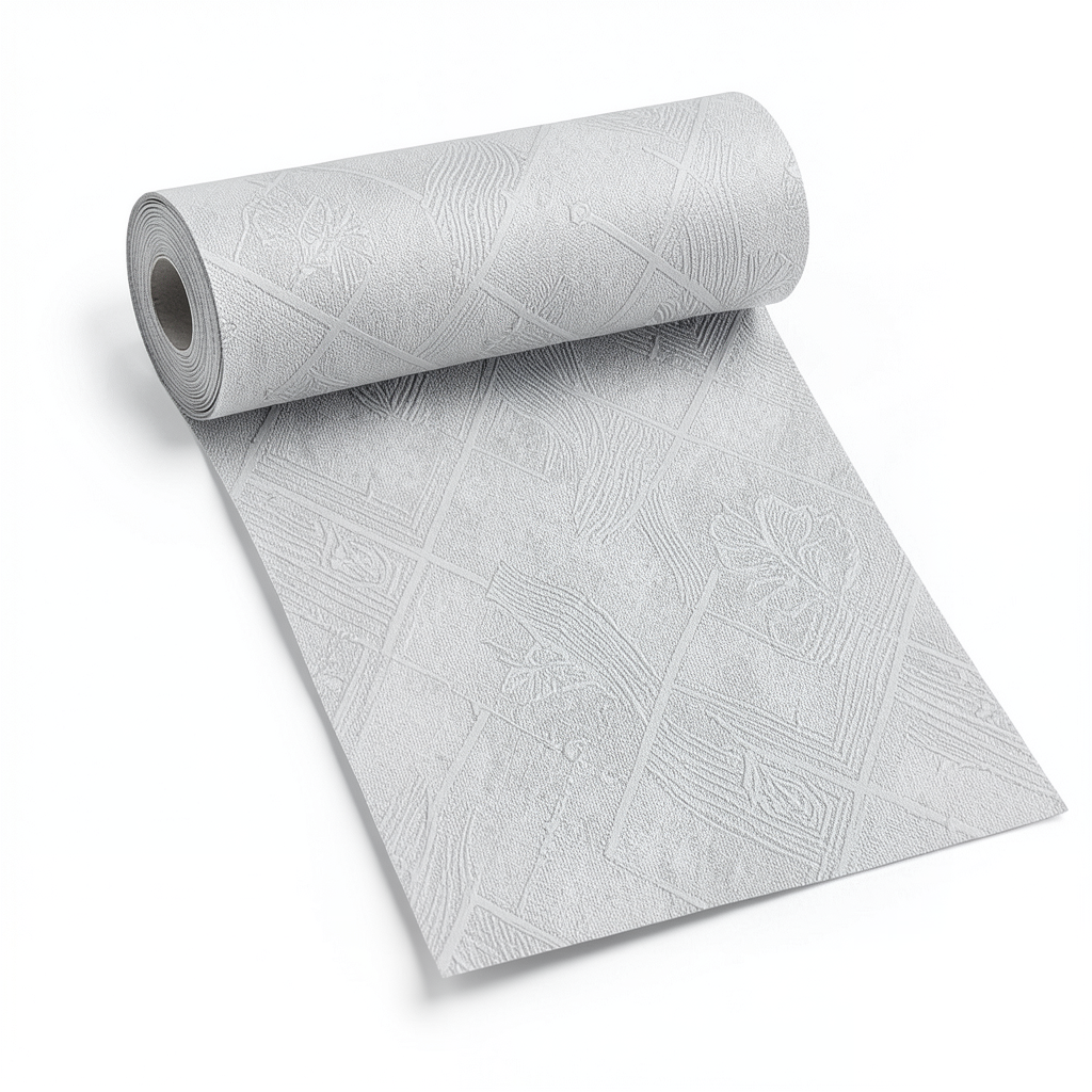 German Wallpaper Patterned Design Size 10m×0.53m, Light Gray Color