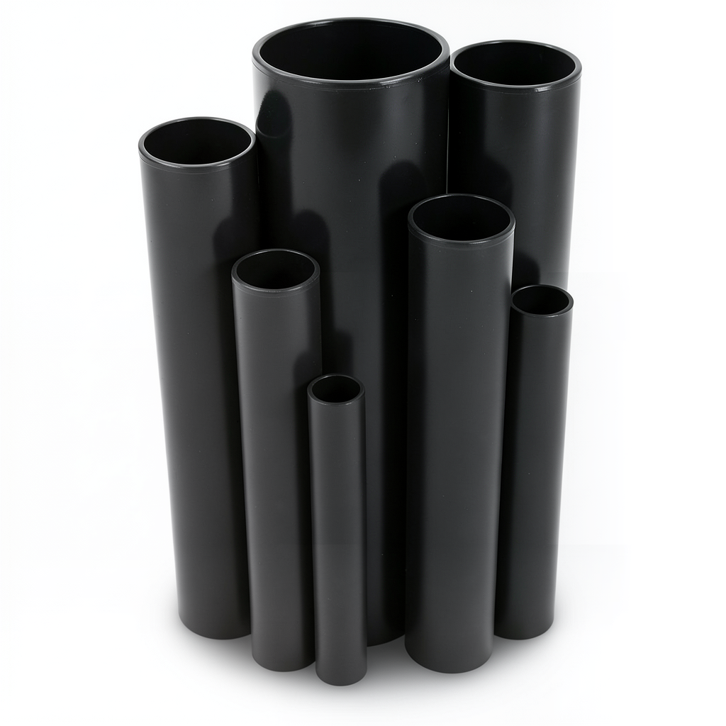 مواسير UPVC جدول 80 مقاس 4 إنش سمك 8.6 مم لون أسود