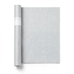ورق جدران الماني تصميم نقشات مقاس 10 م×0.53 م، لون رمادي فاتح