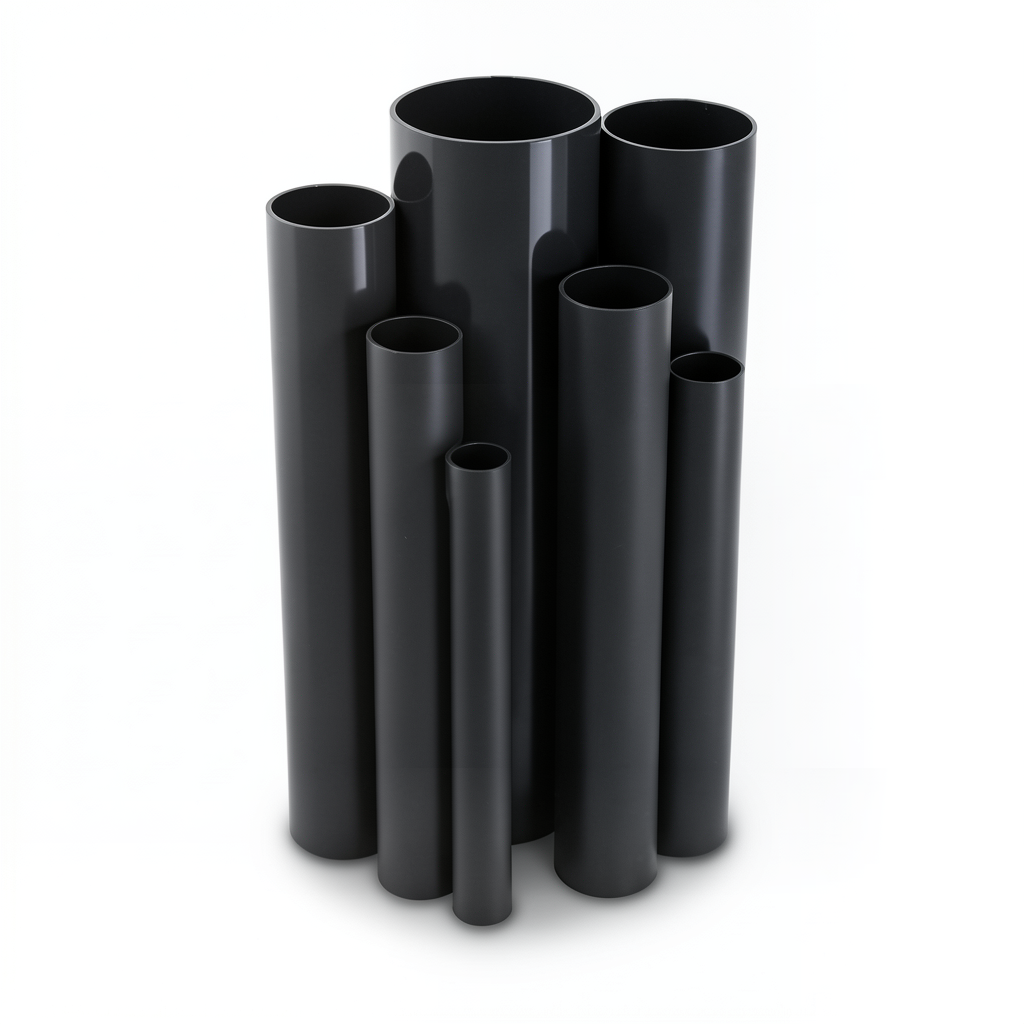 مواسير UPVC جدول 80 مقاس 6 إنش سمك 11 مم لون أسود