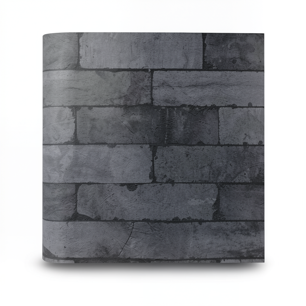 Stone Wall Decoration 10m x 0.53m Dark Gray Model 446340