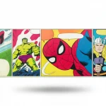 Youth and children wall decoration, multicolor, length 10 m, width 0.53 m, model 90042 