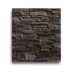 Stone Wallpaper 10m x 0.53m Dark Brown, Model 475012