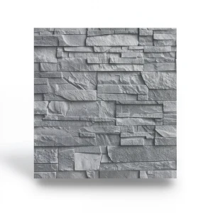 Stone Wall Decoration 10m x 0.53m Gray Color, Model 475029