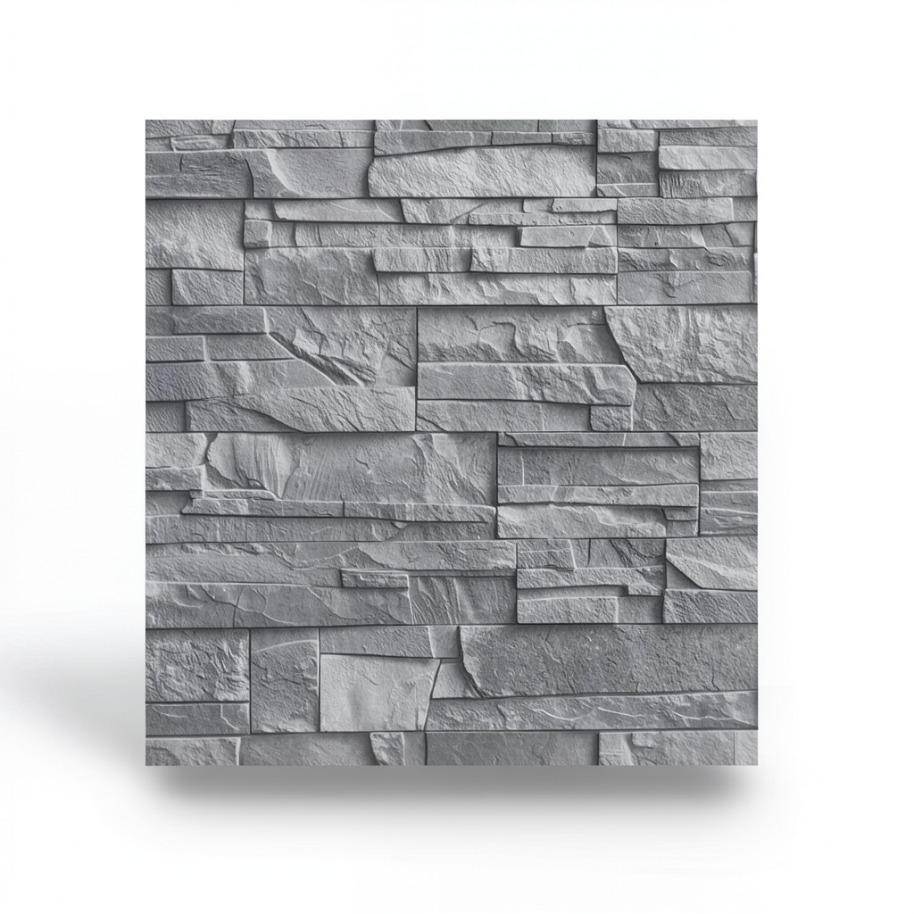 Stone Wall Decoration 10m x 0.53m Gray Color, Model 475029