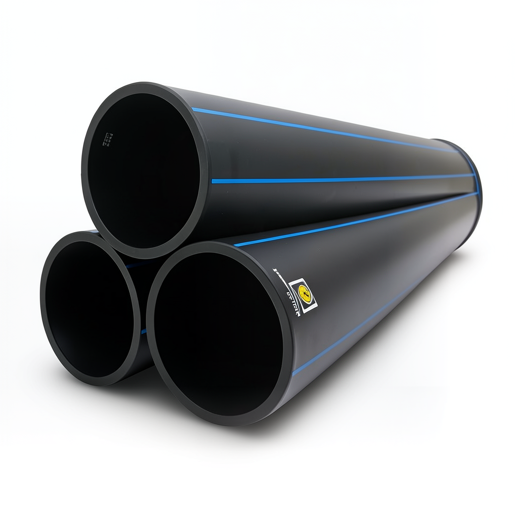 مواسير HDPE PE 100 ضغط 20 بار قطر خارجي 560 مم سمك 62.5 مم لون أسود | نيبروبلاست