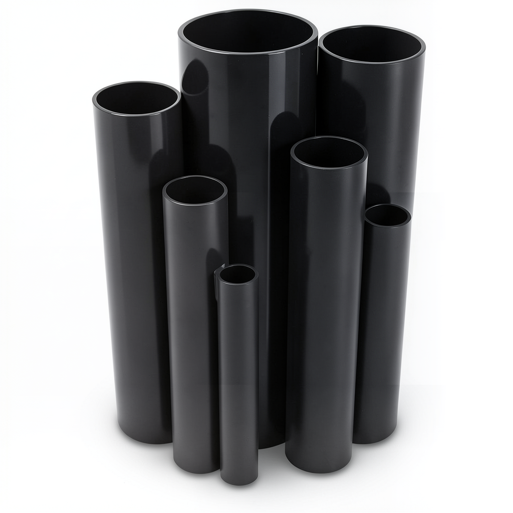 مواسير UPVC جدول 40 مقاس 6 إنش سمك 7.1 مم لون اسود