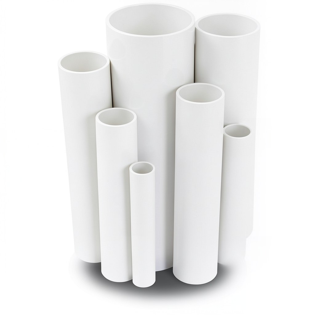 مواسير UPVC جدول 80 مقاس 4 إنش سمك 8.6 مم لون أبيض