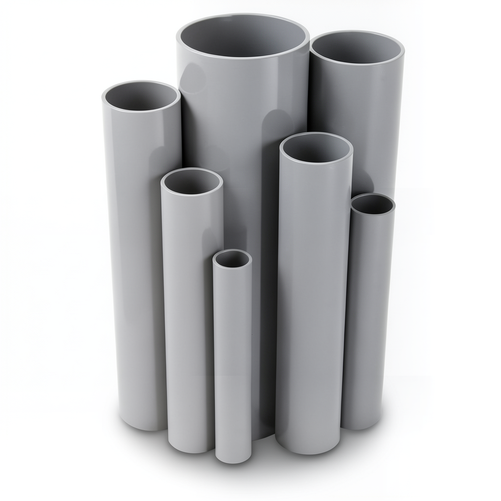 UPVC Pipes Schedule 40 Size 4 inch Thickness 6 mm Gray