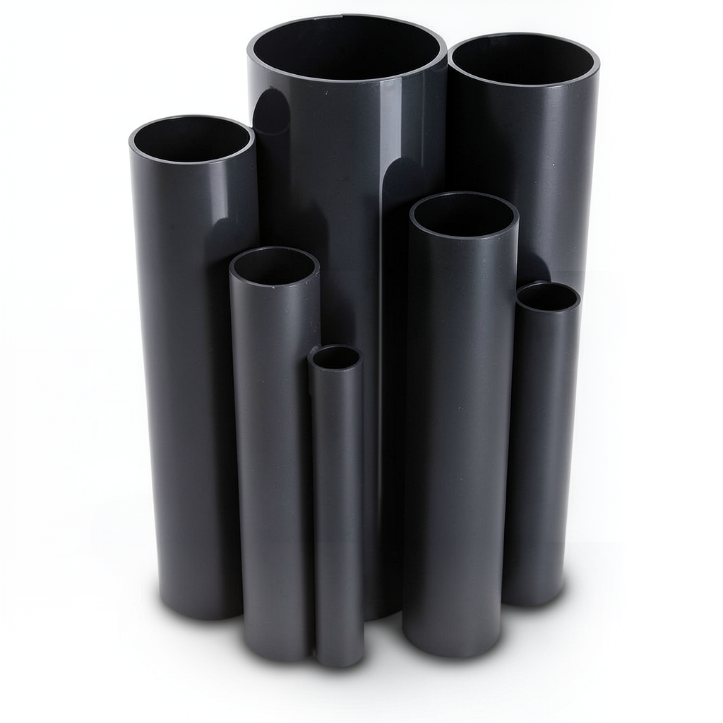 UPVC Pipes Schedule 80 Size 6 Inch Thickness 11 mm Black