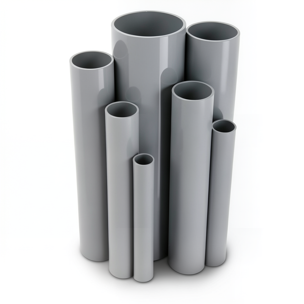 UPVC Pipes Schedule 40 Size 6 Inch Thickness 7.1 mm Gray