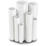 مواسير UPVC جدول 40 مقاس 8 إنش سمك 8.2 مم لون أبيض