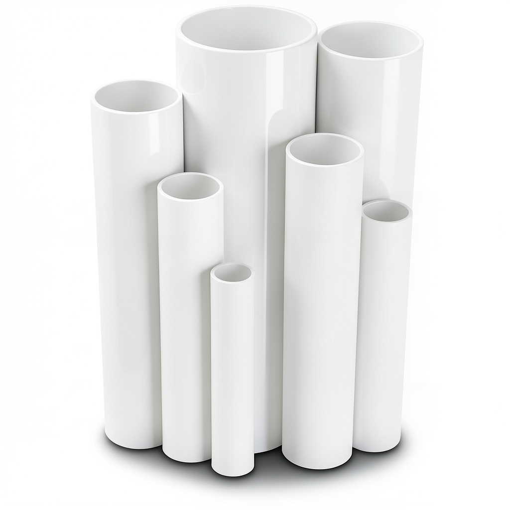 مواسير UPVC جدول 40 مقاس 8 إنش سمك 8.2 مم لون أبيض