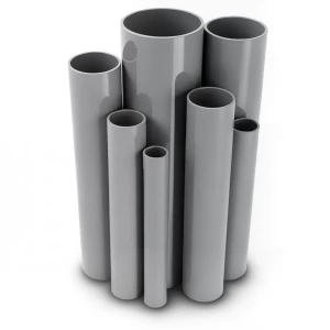 مواسير UPVC جدول 40 مقاس 8 إنش سمك 8.2 مم لون رمادي