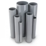 مواسير UPVC جدول 80 مقاس 3 إنش سمك 7.6 مم لون رمادي